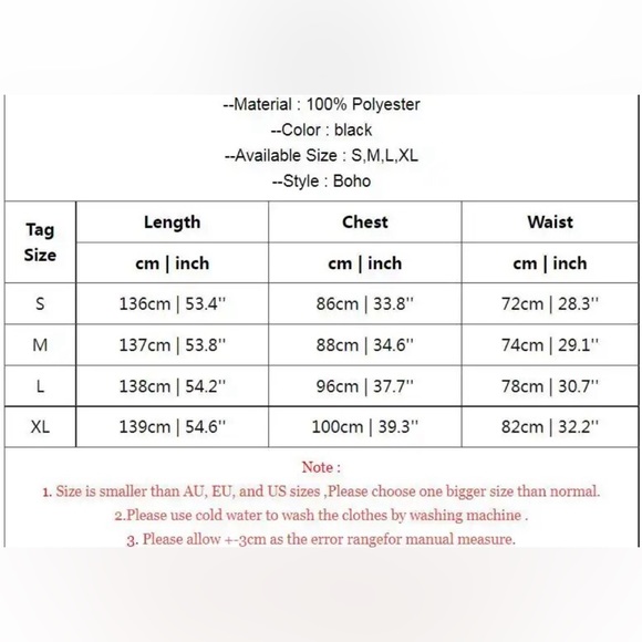 Boho Floral Print Black V neck High Low Dress - Picture 5 of 5